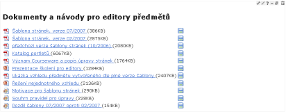Portlet pro dokumenty