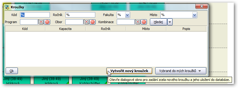Nástroj pro hledání kroužků