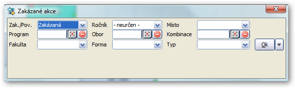Zadání zakázané akce