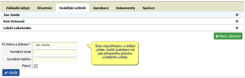 Uvádějící učitelé