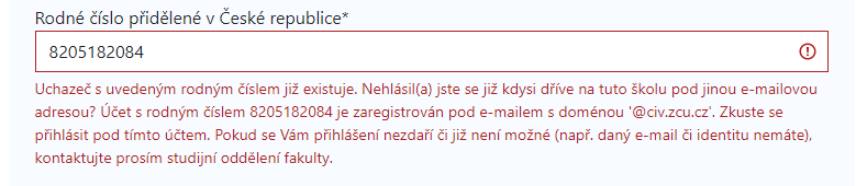 Potenciální konflikt rodných čísel
